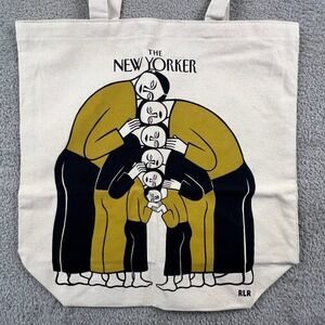 The New Yorker Tote Bag RLR Unisex OS Cream Women Graphic Canvas Art Bookish